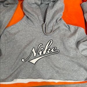 Nike Gray Hoodie with White Logo